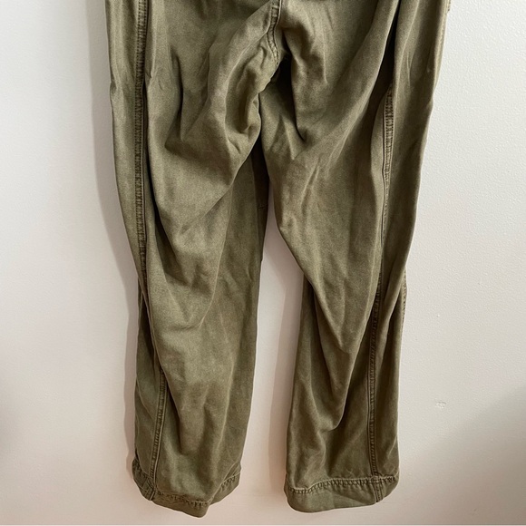 Free People Go West Utility Jumpsuit Moss green size large coverall cargo army L - Picture 13 of 15